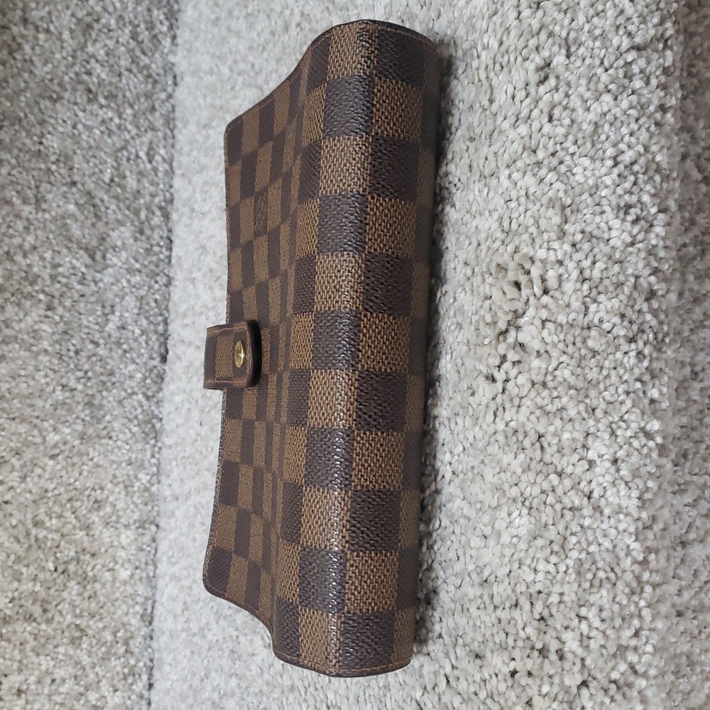 Louis Vuitton Damier Ebene Checkered Brown Planner Agenda Authentic mm size - Picture 5 of 8